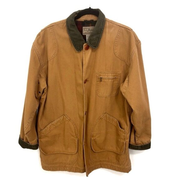 LL Bean Original Field Coat Canvas Jacket Men's Size L Barn Chore Farmer JV69 - Picture 1 of 12